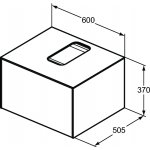 Ideal Standard Conca Szafka pod umywalkę 600x505 mm Opalany ciemny dąb T3928Y4