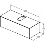 Ideal Standard Conca Szafka pod umywalkę 1200x505 mm Opalany ciemny dąb T3931Y4