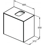 Ideal Standard Conca Szafka pod umywalkę 600x373 mm Opalany ciemny dąb T3934Y4