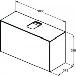 Ideal Standard Conca Szafka pod umywalkę 1000x373 mm Antracyt mat T3936Y2