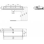 Ideal Standard Conca Umywalka ścienna 1200x450 mm Biały T369401