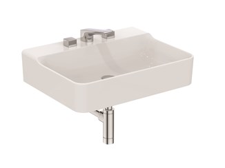 Ideal Standard Conca Umywalka ścienna 600x450 mm 3-otworowa bez otworu przelewowego Biały T379101 w cenniku jest na czerwono