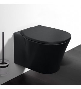    Ideal Standard Connect Air Miska WC wisząca bez kołnierza z deską wolnoopadającą czarny mat E2288V3+E0368V WIETRZENIE MAGAZYNÓW!!