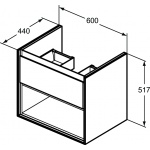 Ideal Standard Connect Air Szafka 60 cm pod umywalkę jasnoszary lakier E0826EQ