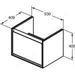 Ideal Standard Connect Air Szafka 53 cm pod umywalkę Cube, ciemnobrązowy mat E0846VY