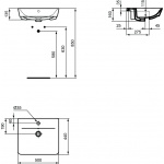 Ideal Standard Connect Air Umywalka półblatowa 50 cm E030801