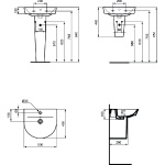 Ideal Standard Connect Air Umywalka Arc 50 cm, biały E138101