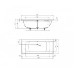   Ideal Standard Connect Air Wanna prostokątna DUO 170 x 75 cm, do zabudowy, biały E106601