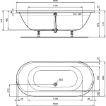 Ideal Standard Connect Air Wanna owalna 180 x 80 cm, do zabudowy, biały E106801