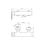 Ideal Standard Connect Blue Bateria natryskowa ścienna chrom B9924AA
