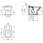 Ideal Standard Contour 21 Miska stojąca WC Rimless przystosowana dla dzieci, wysokość 355 mm, biały S312601