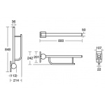 Ideal Standard Contour 21 Uchwyt ścienny 80 cm granatowy S636036