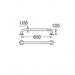 Ideal Standard Contour 21 Uchwyt ścienny 60 cm granatowy S645436