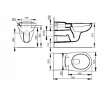 Ideal Standard Contour 21 WC wiszący 35,5x70 cm biały V340401