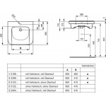 Ideal Standard Contour 21 Umywalka ścienna dla osób niepełnosprawnych 60 cm biała S238901