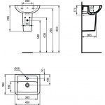 Ideal Standard Eurovit Umywalka ścienna 45 cm, Biały K284801