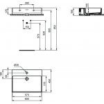 Ideal Standard Extra Umywalka ścienna 600x450 mm Biały T372701