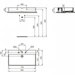 Ideal Standard Extra Umywalka ścienna 800x450 mm z 3-otworami na baterię Biały T389701