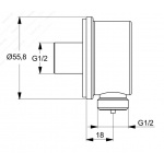      Ideal Standard Ideal Rain Przyłącze kątowe chrom B9448AA WYPRZEDAŻ MAGAZYNOWA!!