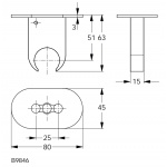 Ideal Standard Ideal Rain Pro Uchwyt punktowy chrom B9846AA