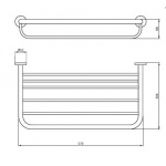 Ideal Standard IOM Metalowa półka na ręczniki 60 cm A9106AA