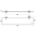 Ideal Standard IOM Półka szklana 60 cm A9124AA