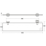 Ideal Standard IOM Półka szklana 60 cm A9125AA
