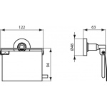      Ideal Standard IOM Uchwyt na papier toaletowy chrom A9127AA WYPRZEDAŻ MAGAZYNOWA!!