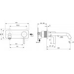 Ideal Standard Joy Bateria umywalkowa podtynkowa 220 mm Chrom A7381AA