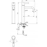 Ideal Standard Joy Bateria umywalkowa wysoka bez korka Nikiel BC782GN