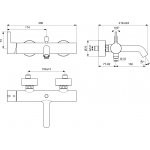 Ideal Standard Joy Bateria wannowo-natryskowa ścienna Czarny mat BC786A5