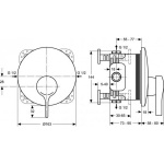 Ideal Standard Melange Bateria natryskowa podtynkowa chrom A4719AA