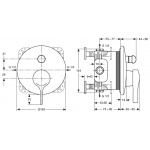 Ideal Standard Melange Bateria wannowa podtynkowa chrom A4720AA