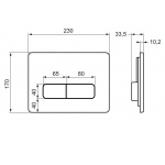 Ideal Standard Przycisk spłukujący, krawędzie zaokrąglone, Chrom W3709AA