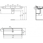 Ideal Standard Strada II Basin Umywalka ścienna 120x43 cm prostokątna biała T300601