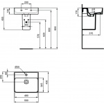 Ideal Standard Strada II Basin Umywalka ścienna 50x43 cm prostokątna biała T292801