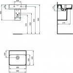 Ideal Standard Strada II Umywalka ścienna 50x43 biała T363701