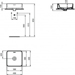 Ideal Standard Strada II Vessel Umywalka stawiana na blat 40x40 cm kwadratowa biała T296301
