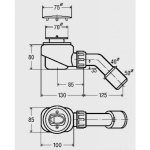 Ideal Standard Strada Syfon DOMOPLEX do brodzika - pokrywa chromowana, Ø52 mm K7814AA