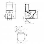 Ideal Standard Tempo Miska kompaktu WC - krótka, Biały T328101