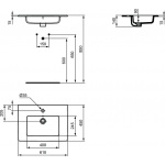 Ideal Standard Tempo Umywalka z powierzchniami bocznymi 61 cm E066801