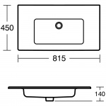 Ideal Standard Tempo Umywalka z powierzchniami bocznymi 82 cm E066901