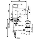 Ideal Standard Tesi Bateria bidetowa stojąca A6579AA