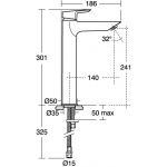 Ideal Standard Tesi Bateria umywalkowa stojąca wysoka - bez korka A6575AA
