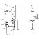 Ideal Standard Tonic II Bateria umywalkowa stojąca, boczny uchwyt A6332AA