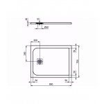 Ideal Standard Ultra Flat S Prostokątny brodzik prysznicowy 90 x 70 cm, Piaskowy beż K8190FT