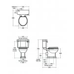     Ideal Standard Waverley Miska WC stojąca kompakt ze spłuczką i deską zwykłą biała WAVERLEY1  W MAGAZYNIE 