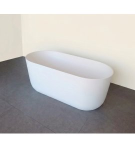      Inbalia Bali Wanna wolnostojąca 140x70 biały mat z korkiem klik klak chrom BTFS00099C00M110I + IA00B2B11M WYPRZEDAŻ EKSPOZYCJI!!