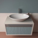 Inbalia Sycylia Umywalka nablatowa 56x35 biały mat WBOC00024C00M110I