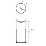       Inbani Giro Umywalka wolnostojąca Ø35xh85 cm Marquina Marble GR011MN